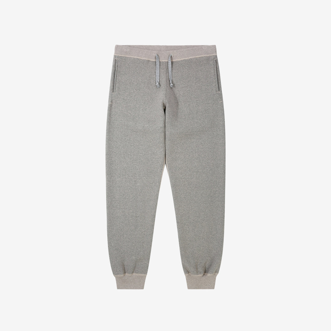Deluxeware S500-00 20oz Heavyweight Loopwheeled Sweatpants Made in Japan Grey Front View