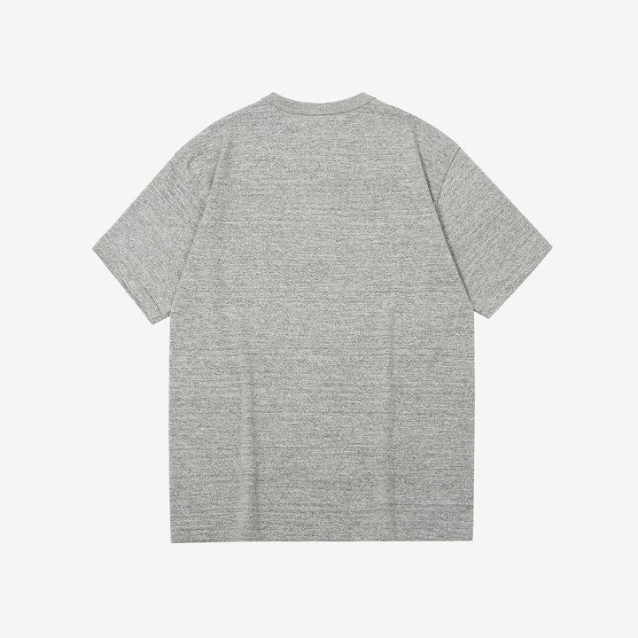 Warehouse Lot 4601 Shadow Border Slub Yarn Henley T-Shirt Made in Japan Heather Grey Back View