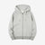 Un-Useless 170416 inlay knit full zip hoodie made in Japan SWKNIT zip hooded sweatshirt grey front view
