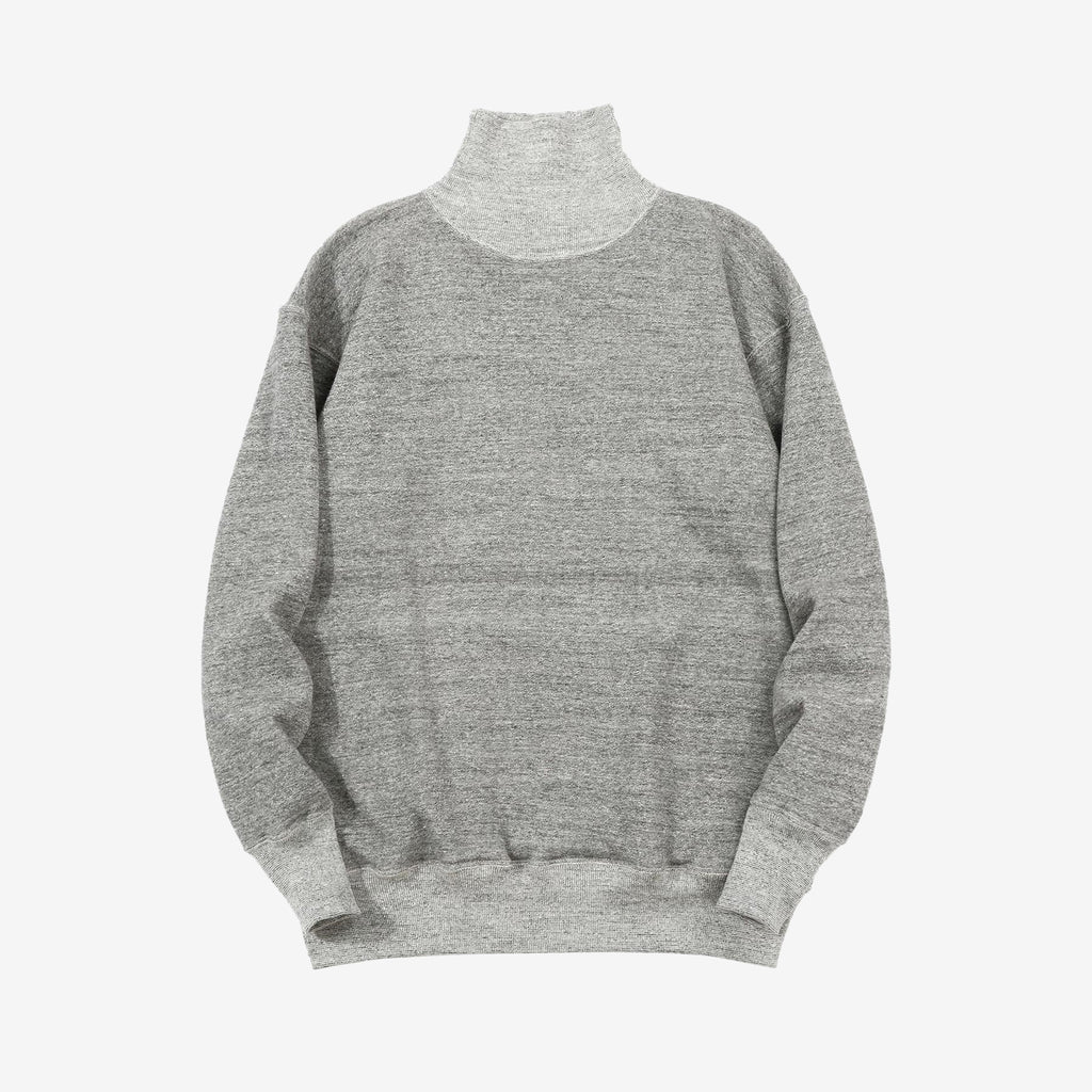 Warehouse 468 high neck loopwheel sweatshirt mock neck made in Japan vintage style grey front