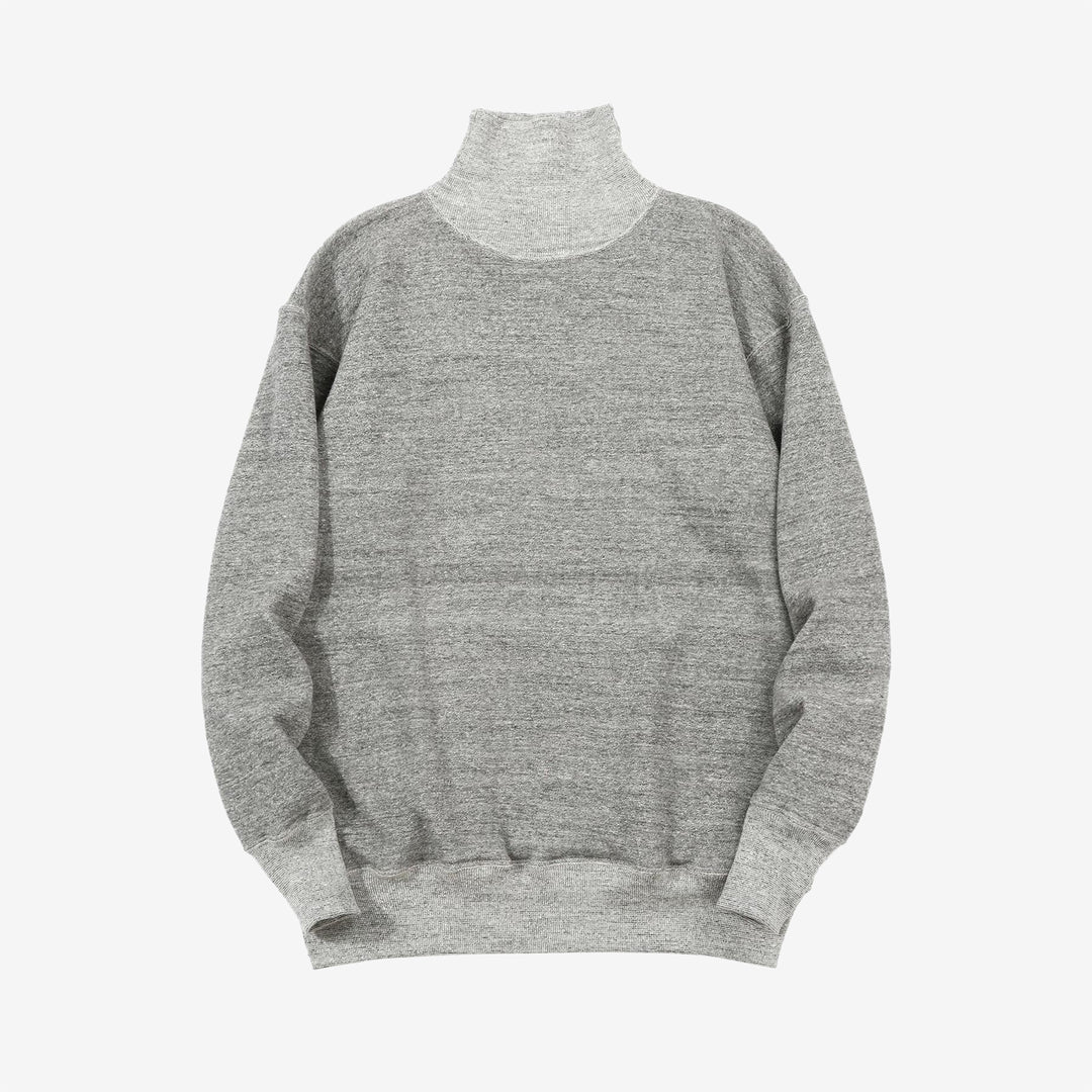 Warehouse 468 high neck loopwheel sweatshirt mock neck made in Japan vintage style grey front