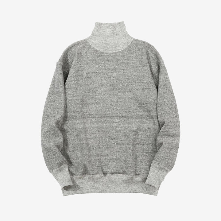 Warehouse 468 high neck loopwheel sweatshirt mock neck made in Japan vintage style grey front
