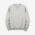 Un-Useless 170401 inlay knit crew neck sweatshirt made in Japan cotton knit grey front view