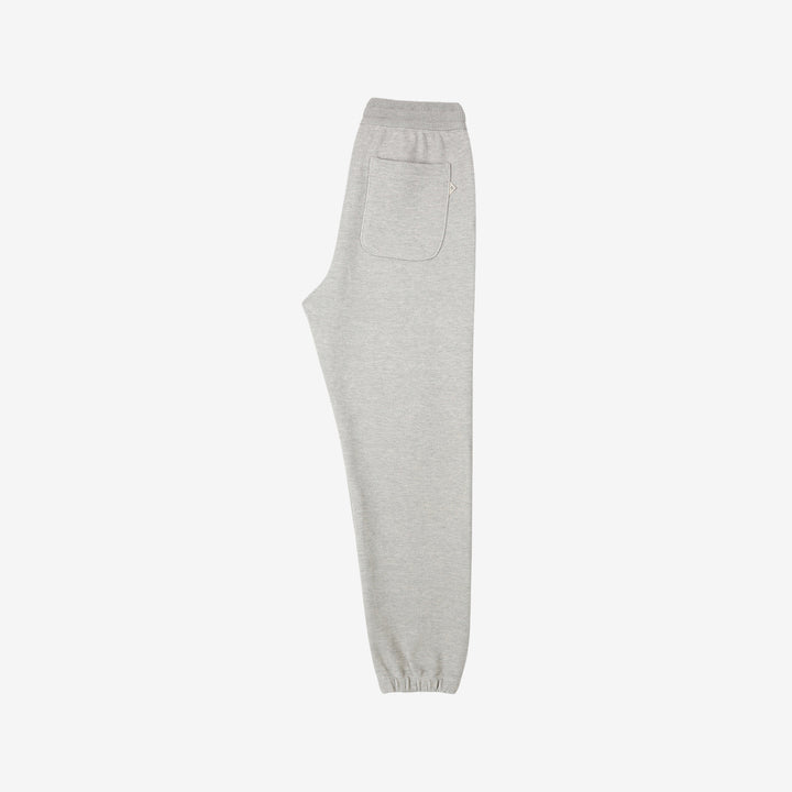 Un-Useless 170414 SWKNIT inlay knit sweatpants made in Japan tapered silhouette grey full view