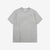 Warehouse Lot 4601 shadow border slub yarn crew neck T-shirt made in Japan grey front view