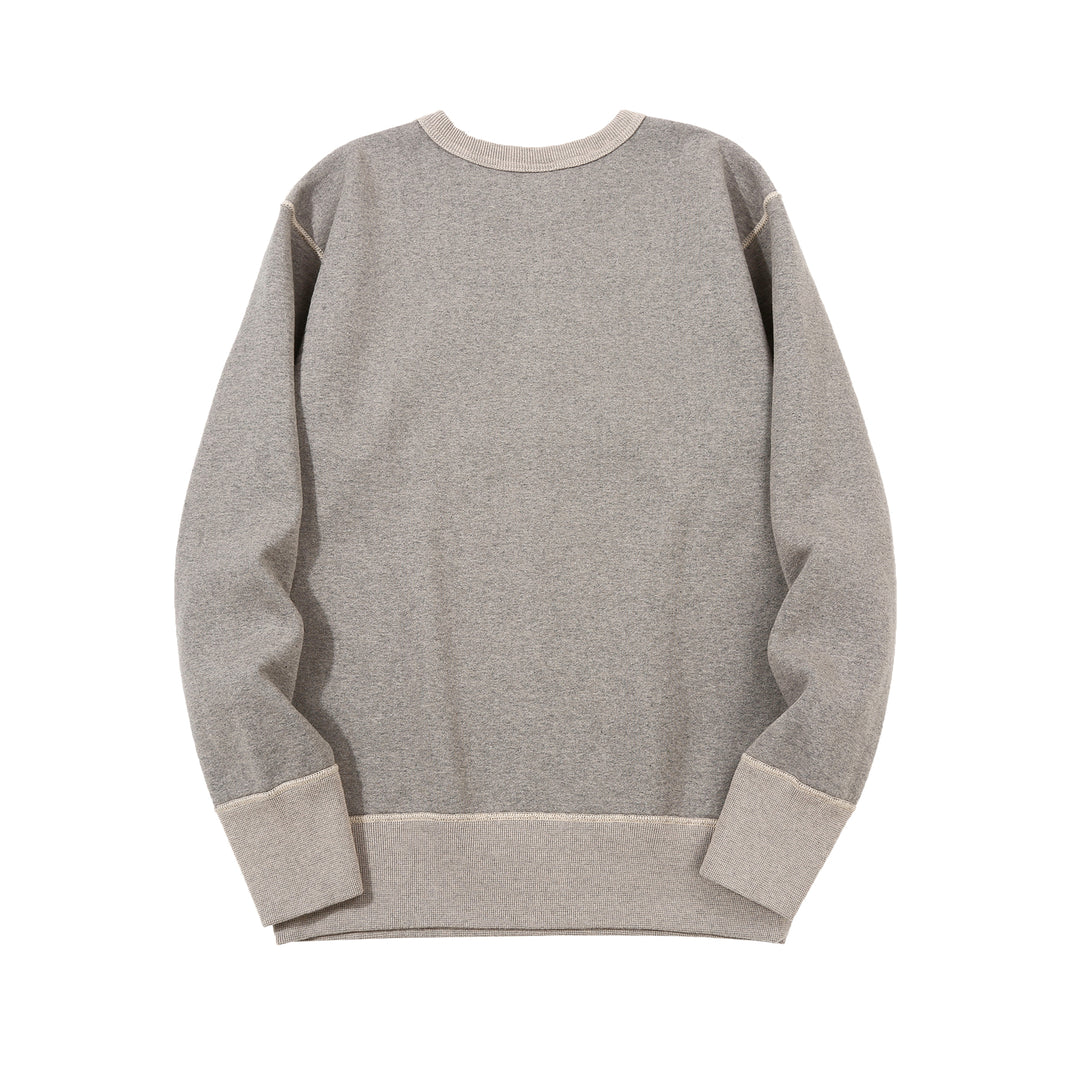 Deluxeware S101-00 loopwheeled sweatshirt made in Japan heavyweight crew neck grey