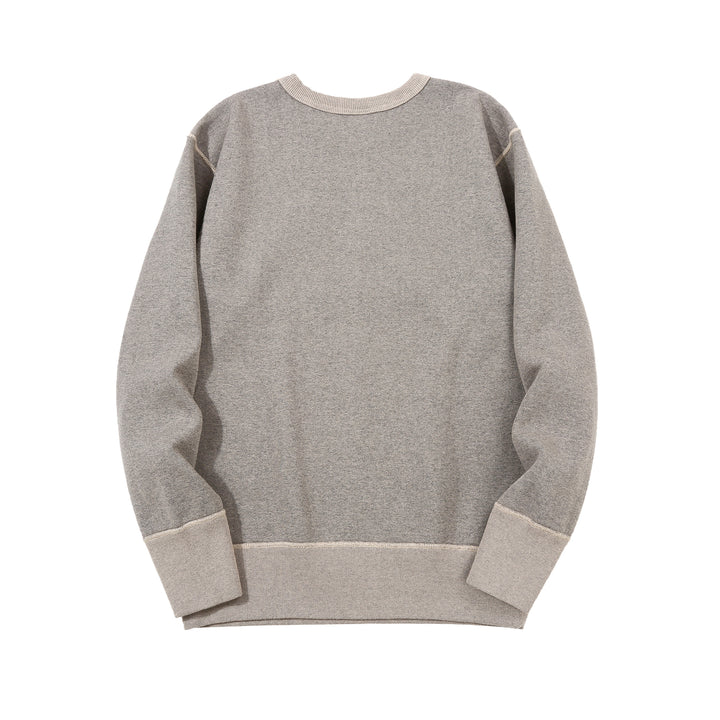 Deluxeware S101-00 loopwheeled sweatshirt made in Japan heavyweight crew neck grey