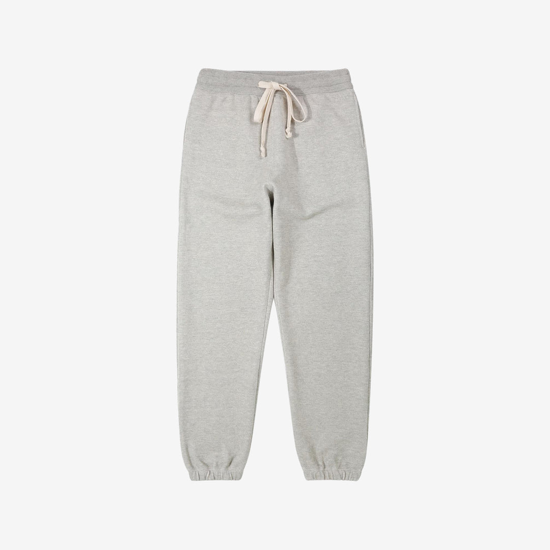 Un-Useless 170414 SWKNIT inlay knit sweatpants made in Japan tapered silhouette grey front full view