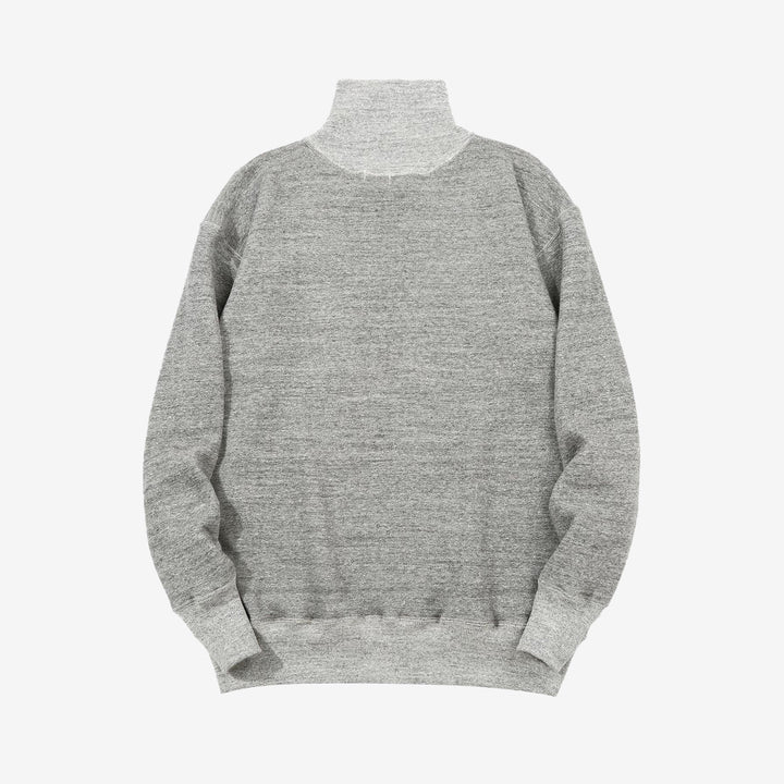 Warehouse 468 high neck loopwheel sweatshirt mock neck made in Japan vintage style grey back view