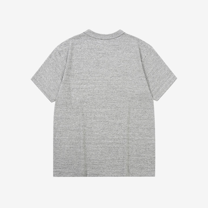 Warehouse Lot 4601 shadow border slub yarn crew neck T-shirt made in Japan grey back view