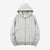 Un-Useless 170416 inlay knit full zip hoodie made in Japan SWKNIT zip hooded sweatshirt grey front full view