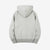 Un-Useless 170416 inlay knit full zip hoodie made in Japan SWKNIT zip hooded sweatshirt grey back view