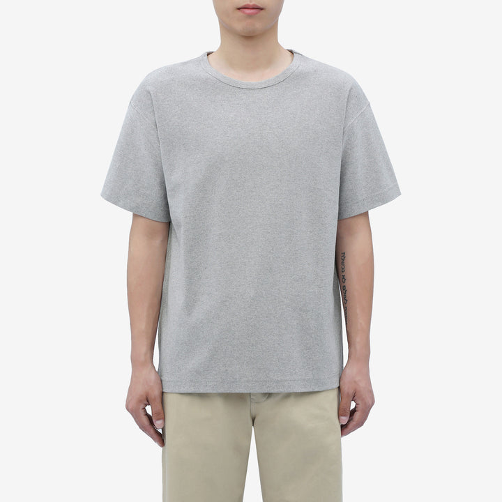 Boncoura reverse-face heather grey T-shirt regular fit front view