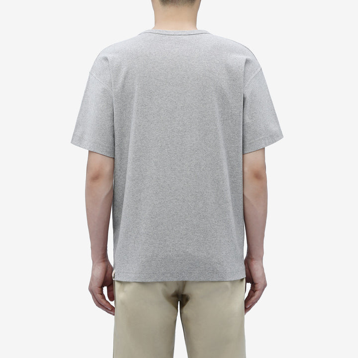 Boncoura reverse-face heather grey T-shirt back fit view