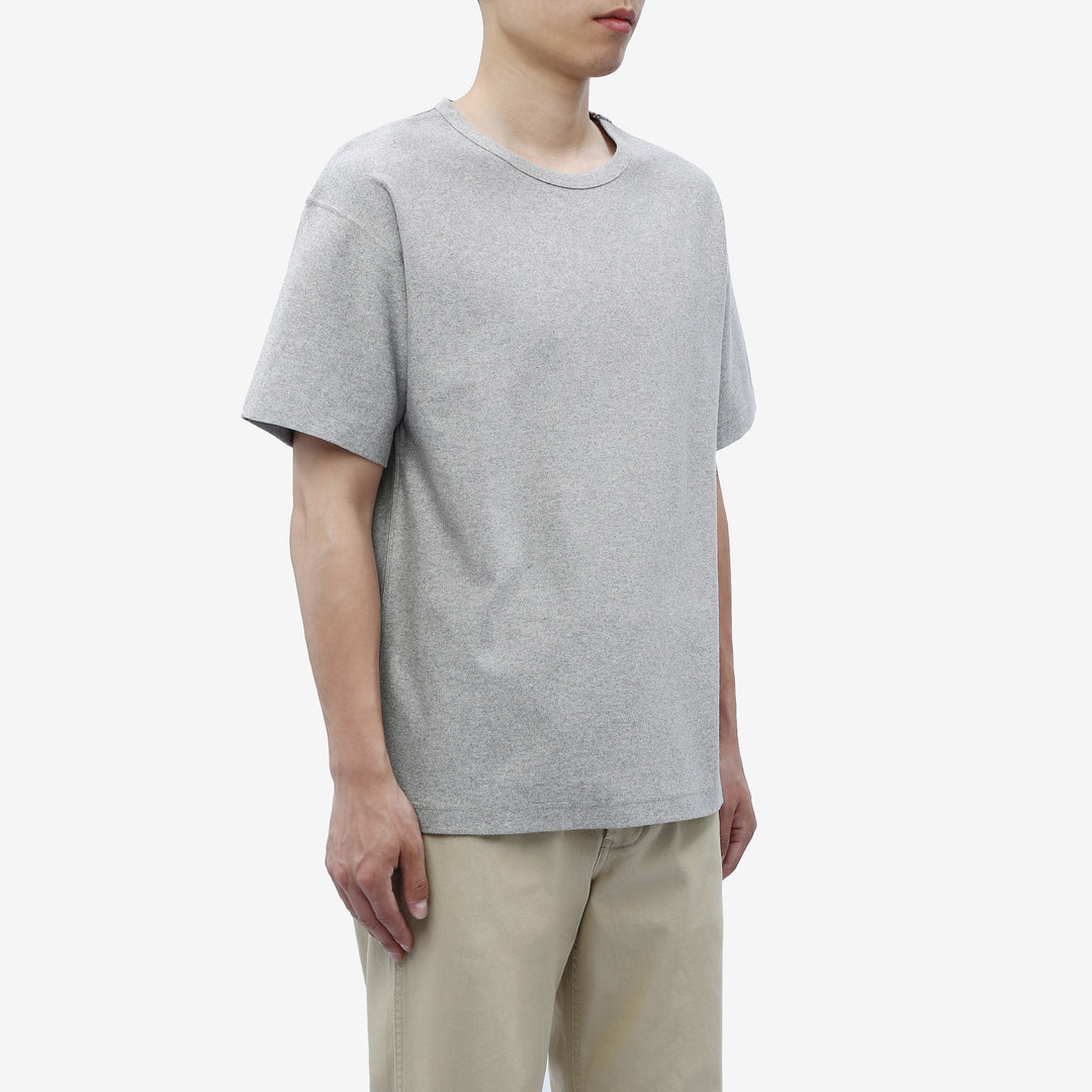 Boncoura reverse-face heather grey T-shirt three-quarter fit view