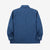 Boncoura Cotton Linen Open Collar Shirt in Light Indigo – Back View