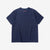 Boncoura reverse-face loopwheel heather indigo T-shirt front view
