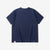 Boncoura reverse-face loopwheel heather indigo T-shirt back view