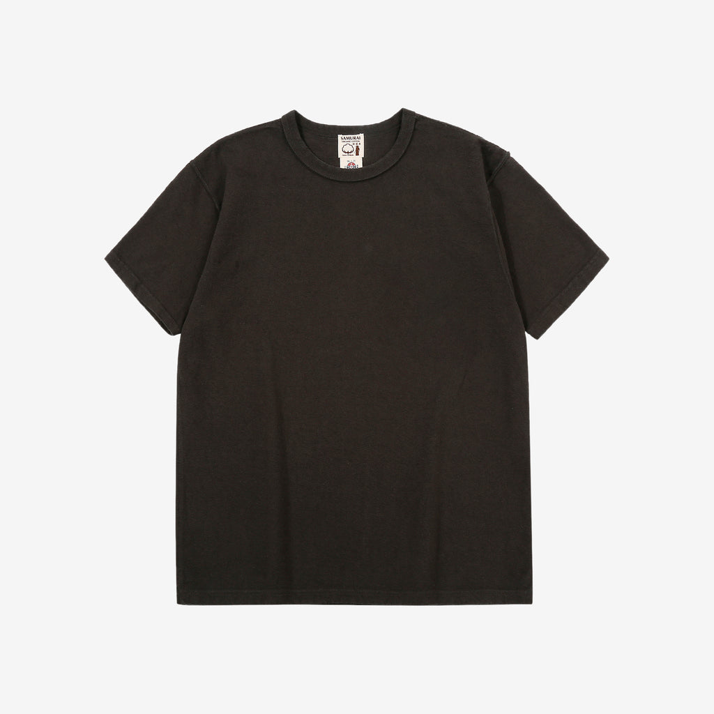 Samurai Jeans SJST-SC01 Samurai Cotton Crew Neck T-Shirt Made in Japan kurimame front 