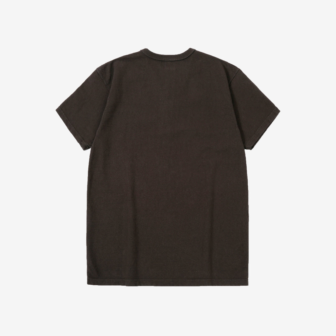 Samurai Jeans SJST-SC02 Samurai Cotton Henley Neck T-Shirt Made in Japan Back View Kuromame