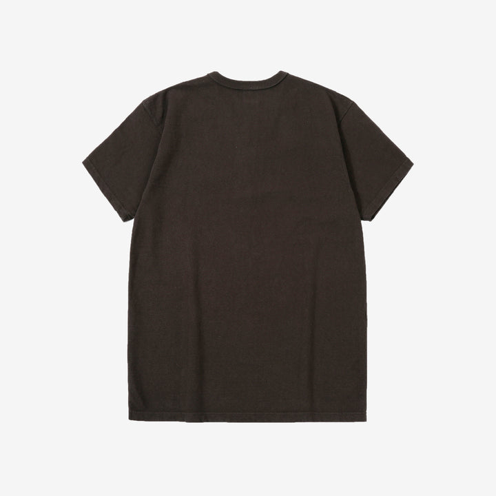 Samurai Jeans SJST-SC02 Samurai Cotton Henley Neck T-Shirt Made in Japan Back View Kuromame