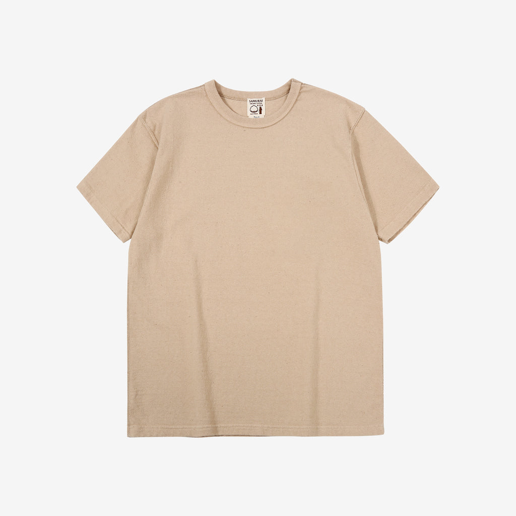 Samurai Jeans SJST-SC01 Samurai Cotton Crew Neck T-Shirt Made in Japan light kuri front 