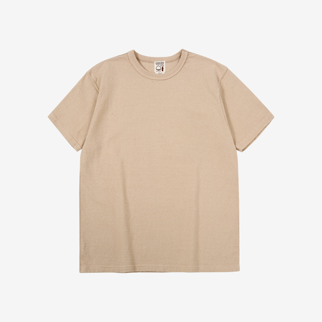 Samurai Jeans SJST-SC01 Samurai Cotton Crew Neck T-Shirt Made in Japan light kuri front 