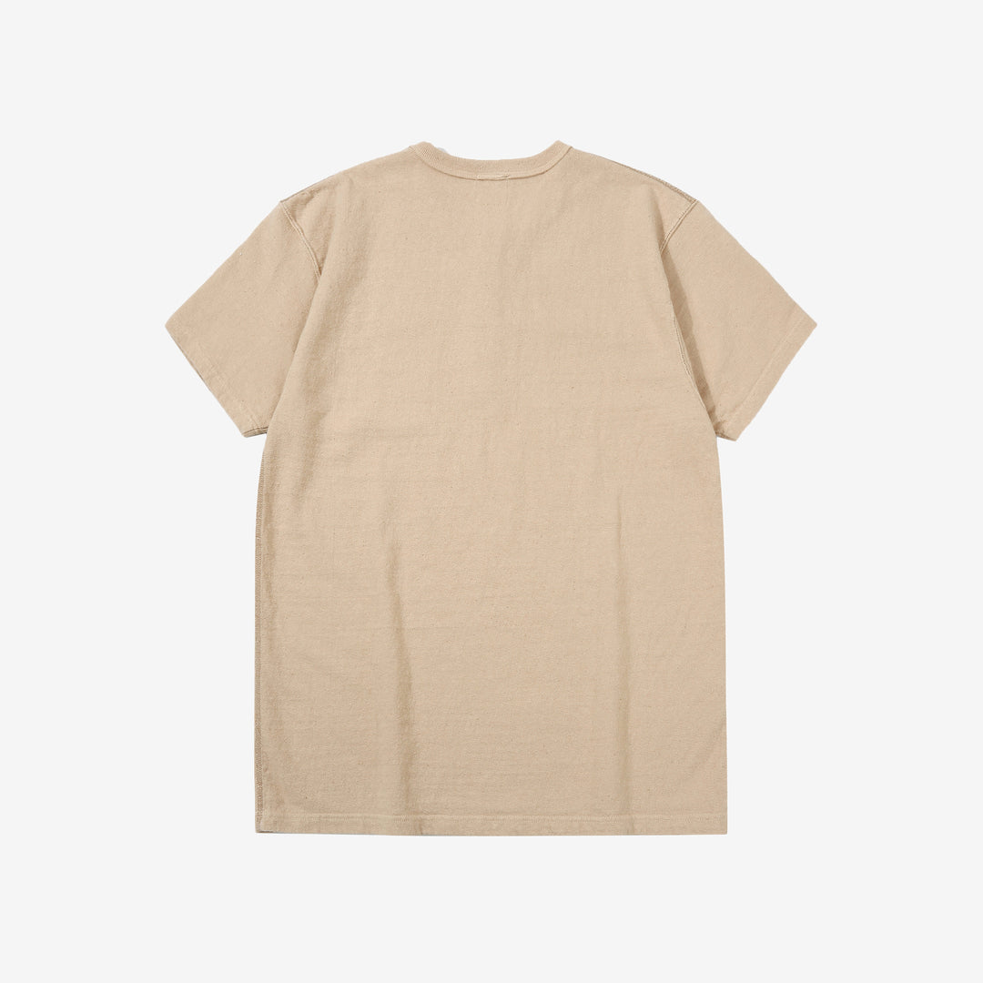 Samurai Jeans SJST-SC02 Samurai Cotton Henley Neck T-Shirt Made in Japan Back View Kuri Light