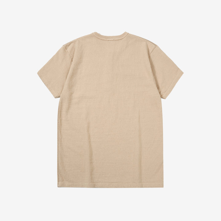 Samurai Jeans SJST-SC02 Samurai Cotton Henley Neck T-Shirt Made in Japan Back View Kuri Light