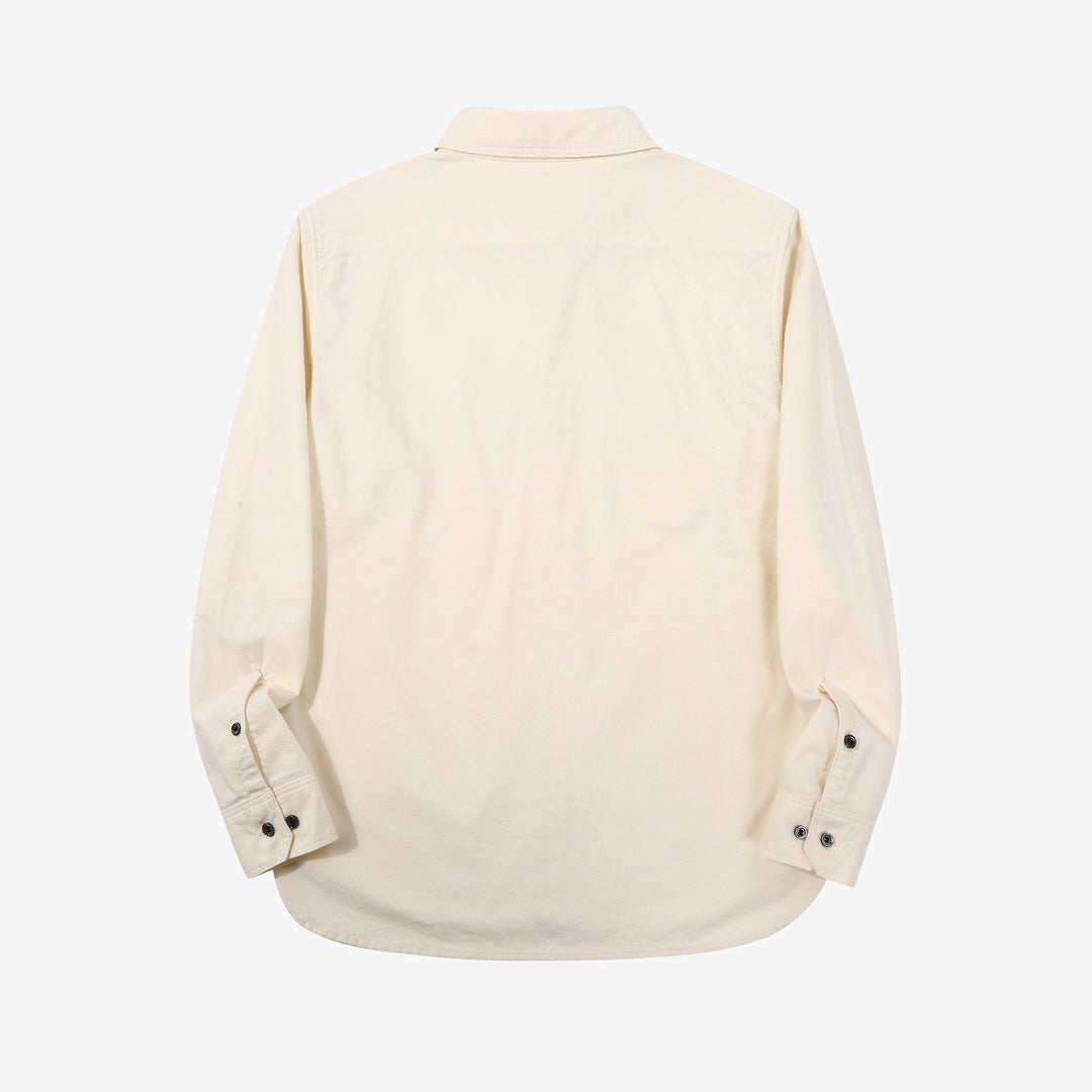 DALEE’S & CO. BF.49 Lightweight Flannel Shirt in Natural – Back View