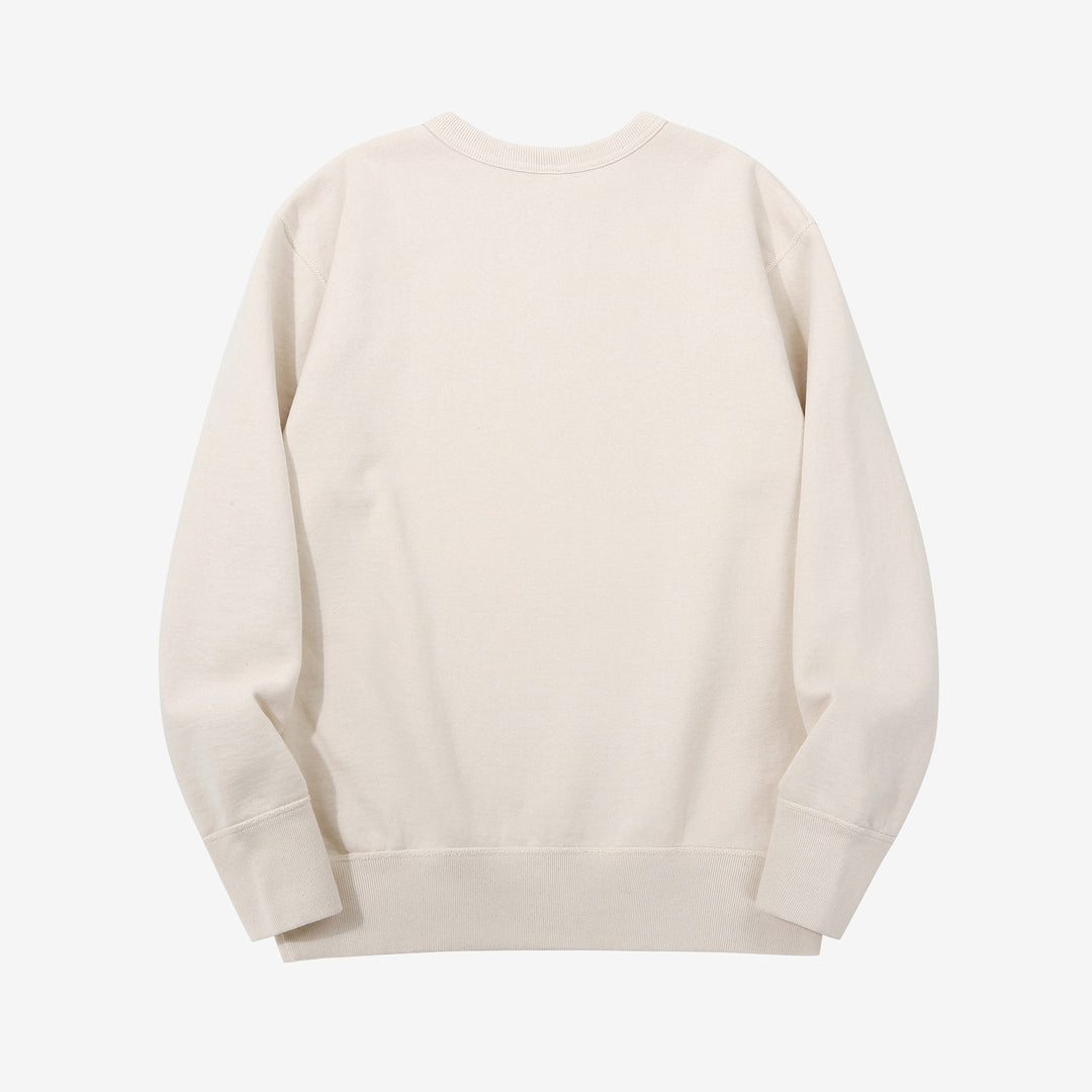 Deluxeware S101-00 20oz Loopwheeled Sweatshirt in Natural – Back View