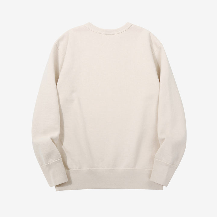 Deluxeware S101-00 20oz Loopwheeled Sweatshirt in Natural – Back View