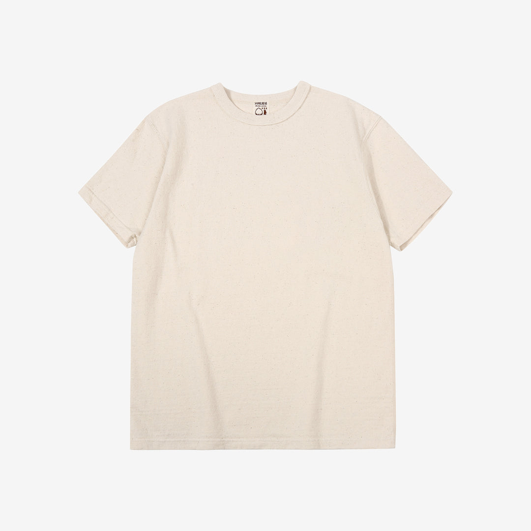 Samurai Jeans SJST-SC01 Samurai Cotton Crew Neck T-Shirt Made in Japan natural front 