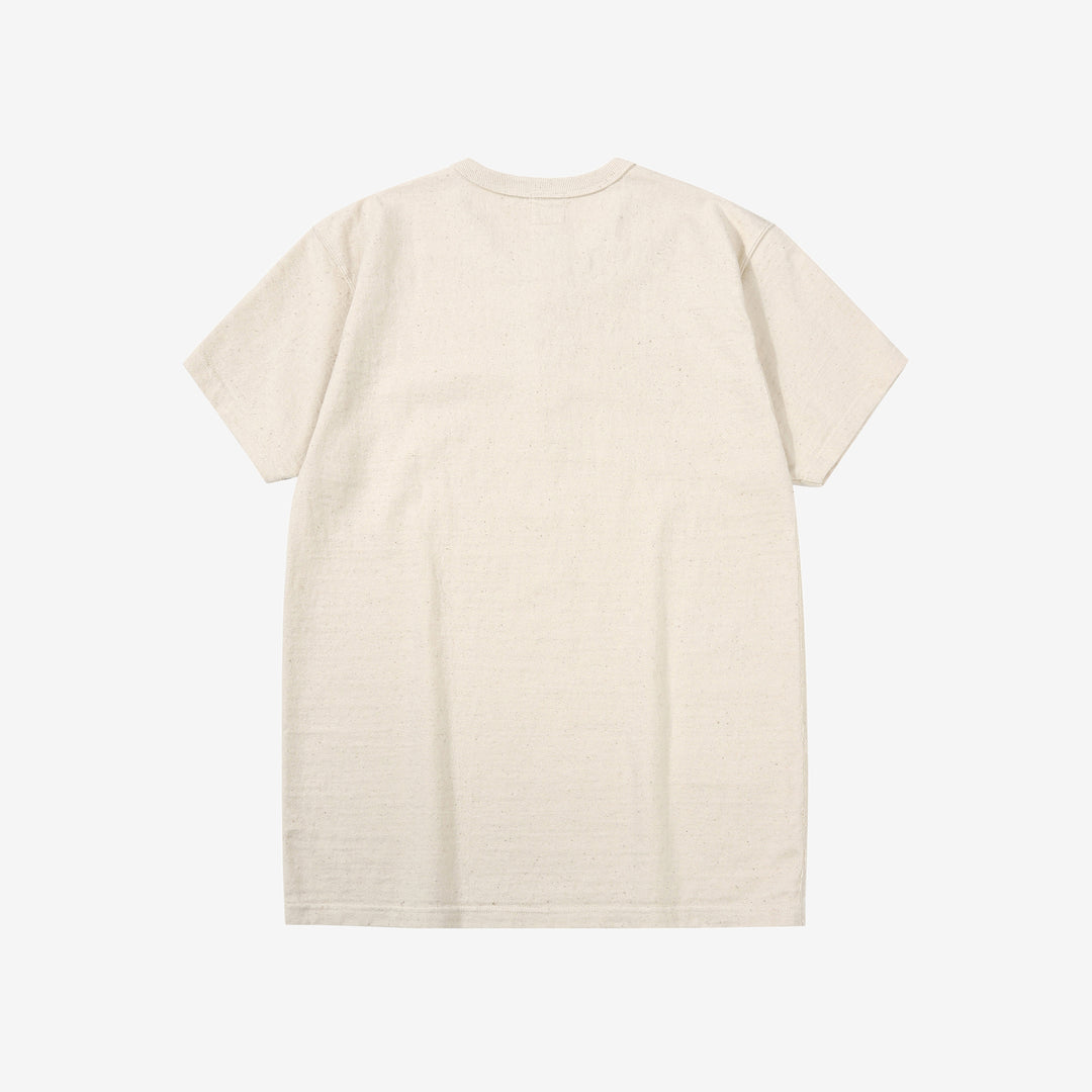 Samurai Jeans SJST-SC02 Samurai Cotton Henley Neck T-Shirt Made in Japan Back View Natural