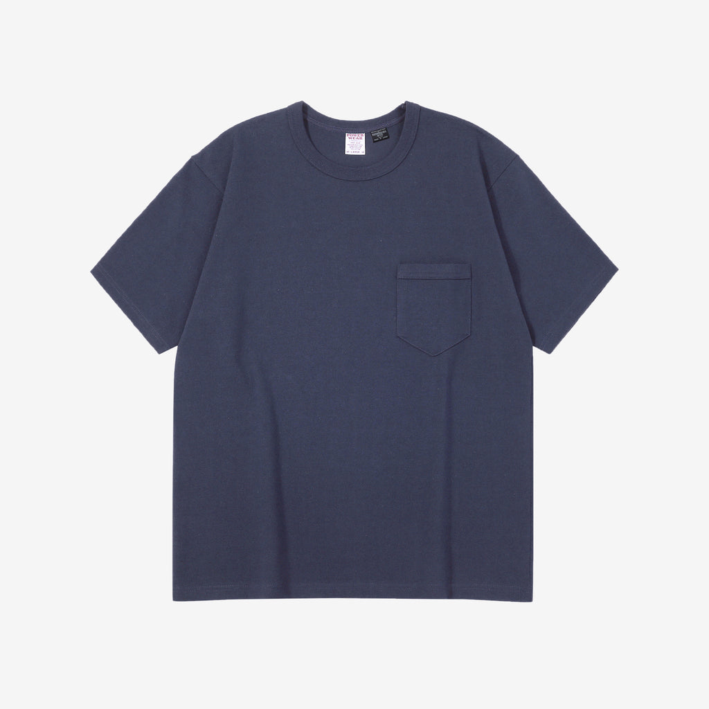 Freewheelers 2625009 Heavyweight Solid Pocket T-Shirt in Dry Navy – Front View
