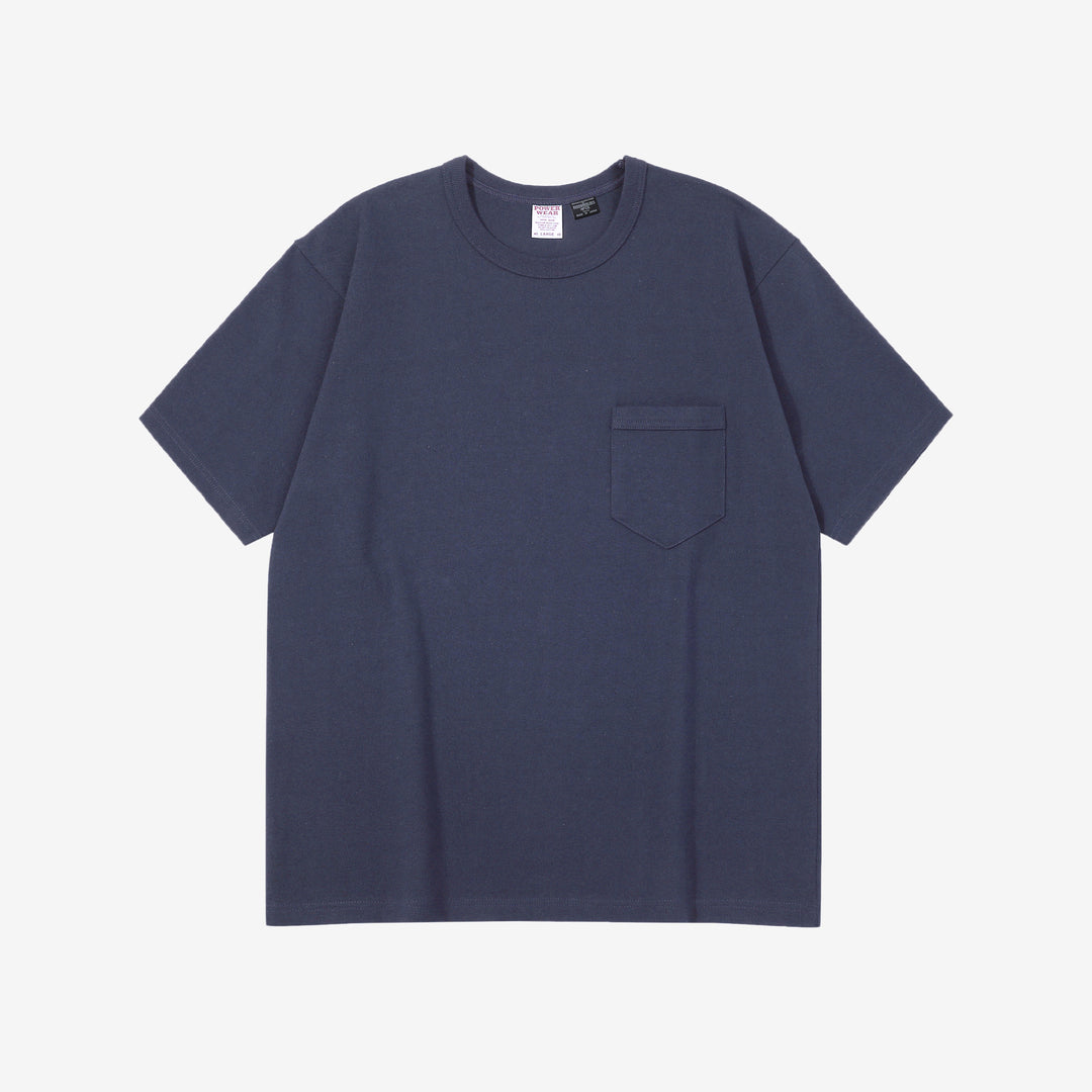 Freewheelers 2625009 Heavyweight Solid Pocket T-Shirt in Dry Navy – Front View