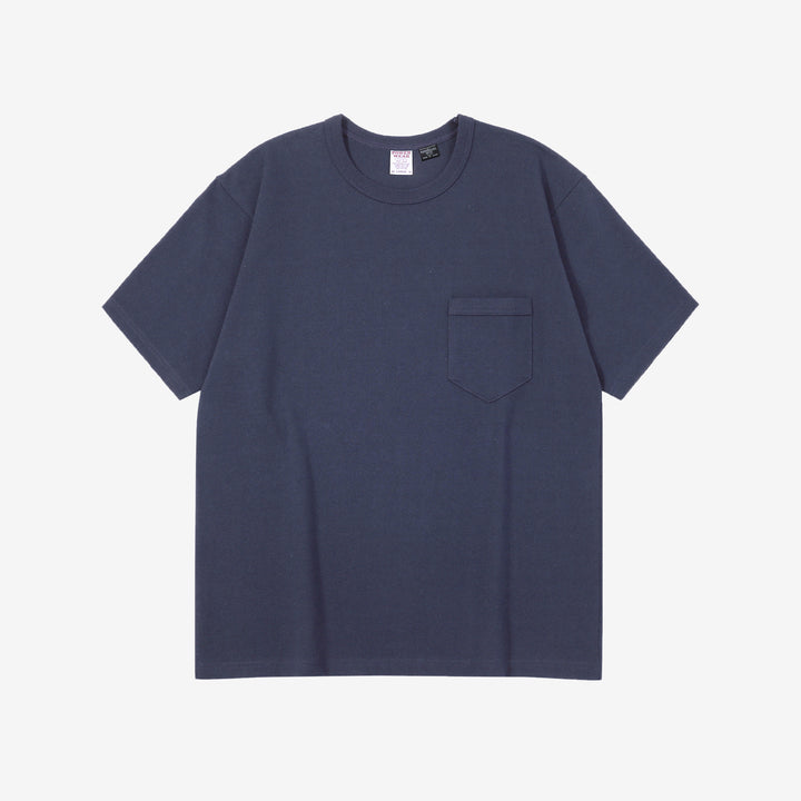 Freewheelers 2625009 Heavyweight Solid Pocket T-Shirt in Dry Navy – Front View
