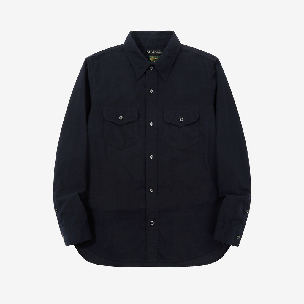 DALEE’S & CO. BF.49 Lightweight Flannel Shirt in Navy – Front View