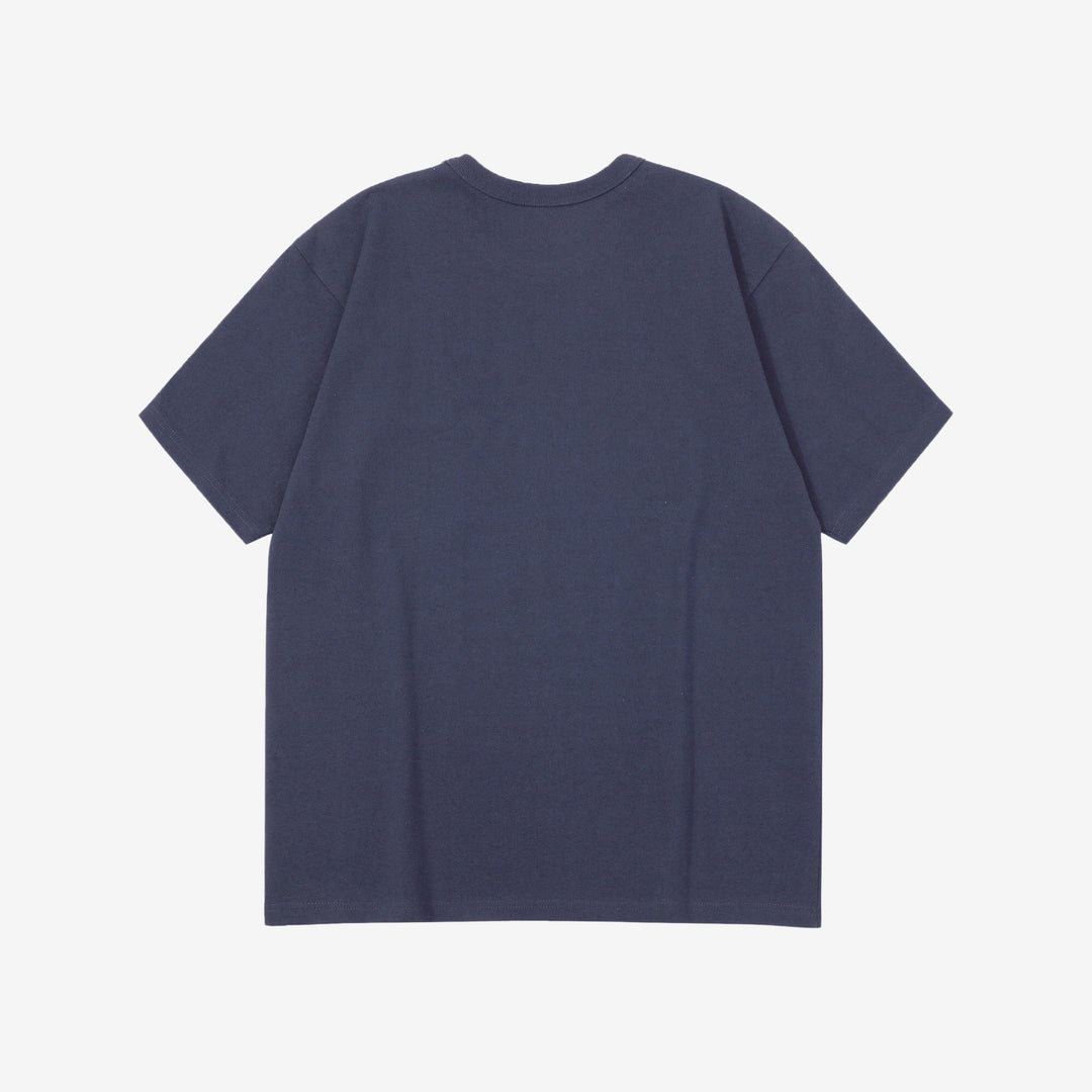 Freewheelers 2625009 Heavyweight Solid Pocket T-Shirt in Dry Navy – Back View