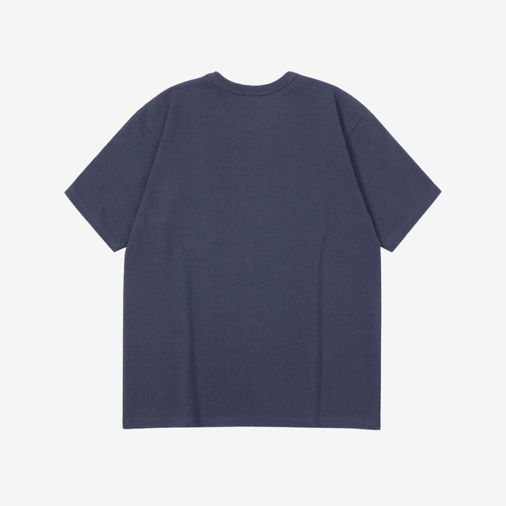 Freewheelers 2625009 Heavyweight Solid Pocket T-Shirt in Dry Navy – Back View