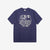 Warehouse Lot 4601 short sleeve shadow border slub yarn crew neck T-shirt made in Japan navy front view