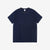 The Flat Head FN-THC-054SP eagle embroidery style print T-shirt navy front view