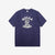 Warehouse Lot 4601 ROLLA shadow border slub yarn crew neck T-shirt knit made in Japan navy front view