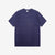 Warehouse Lot 4601 shadow border slub yarn crew neck T-shirt made in Japan navy front view