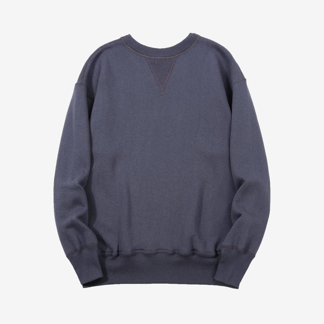 Warehouse Lot 401 plain loopwheel crewneck sweatshirt made in Japan vintage style navy back view