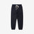 Un-Useless 170414 SWKNIT inlay knit sweatpants made in Japan tapered silhouette navy front view 