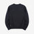 Un-Useless 170401 inlay knit crew neck sweatshirt made in Japan cotton knit navy back view