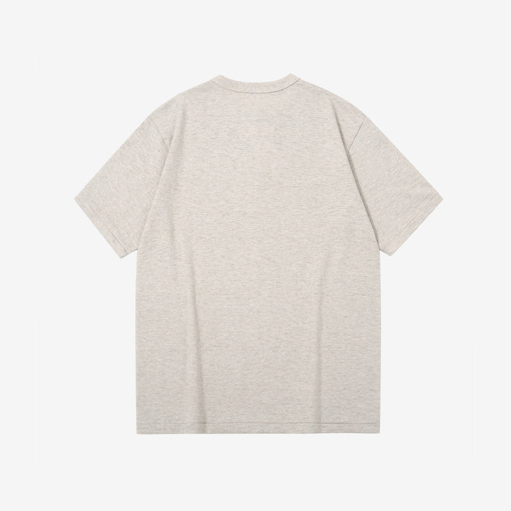 Warehouse Lot 4601 Shadow Border Slub Yarn Henley T-Shirt Made in Japan Oatmeal Back View