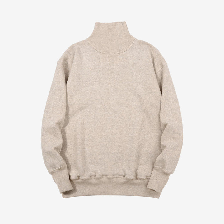 Warehouse 468 high neck loopwheel sweatshirt mock neck made in Japan vintage style oatmeal front