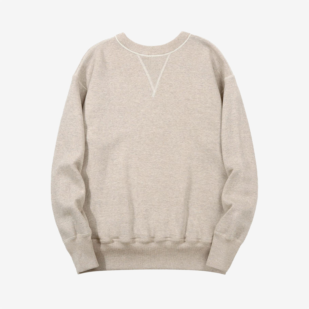 Warehouse Lot 401 plain loopwheel crewneck sweatshirt made in Japan vintage style oatmeal back view